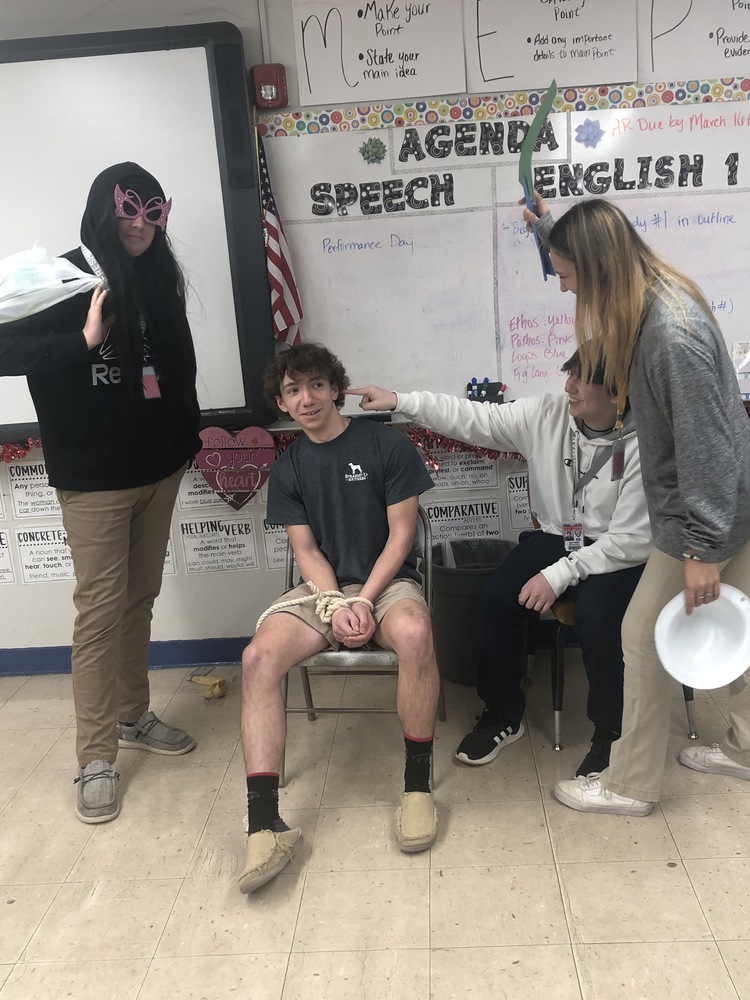 Group skits performed by Ms. Tate's speech class