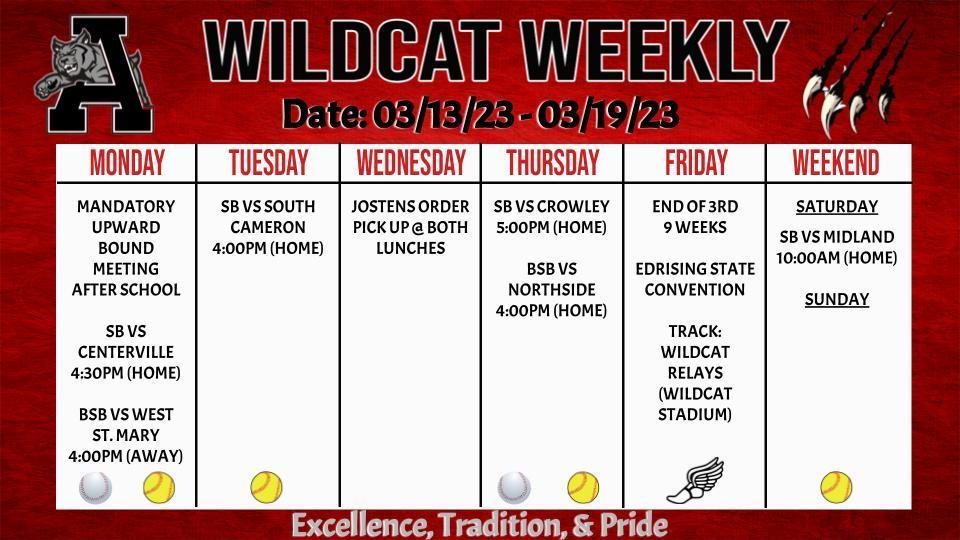 Newsletter, Week of 3/13