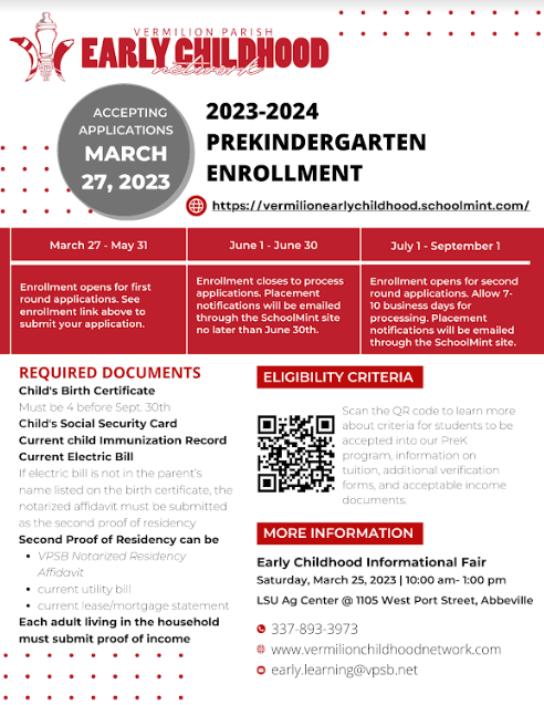 2023-2024 Prekindergarten Enrollment