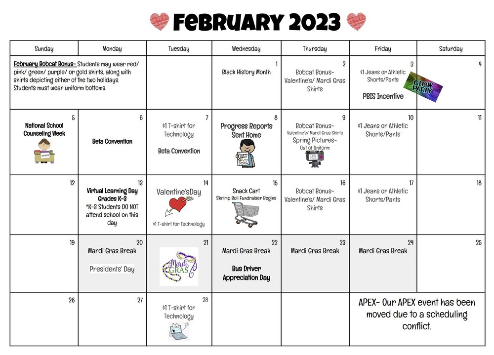 February 2023  Dates