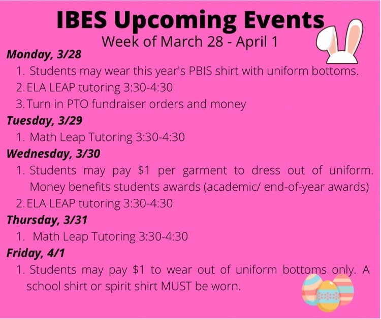 IBES Week of March 28-April 1