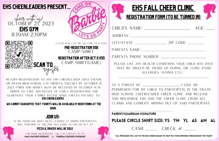 Erath High Cheerleaders present Cheerleading "Barbie Theme" Clinic