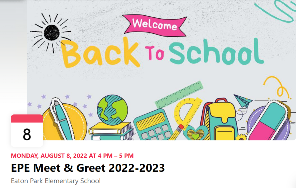 EPE Meet & Greet 2022 - 2023 | Eaton Park Elementary