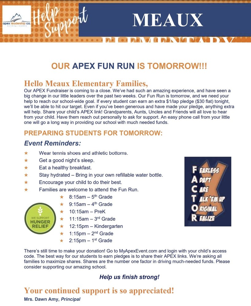 APEX Fundraiser Flyer (For Friday)