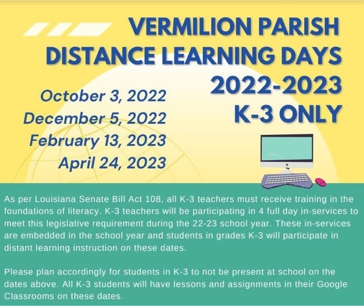 dates for distance learning 