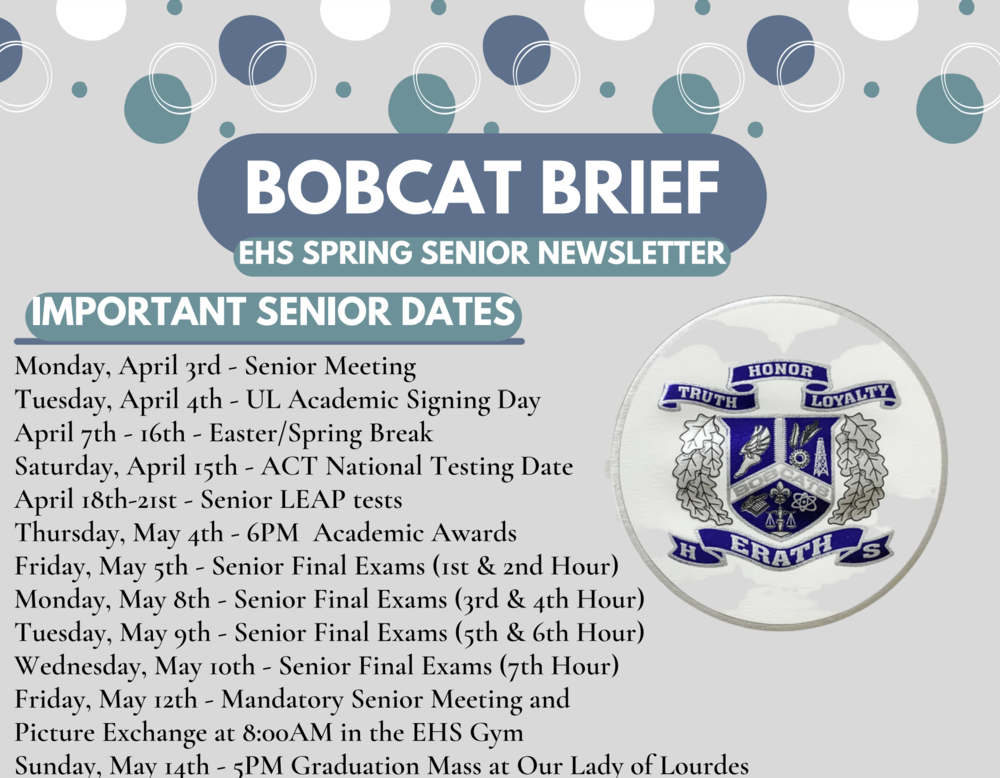 Spring Senior Newsletter