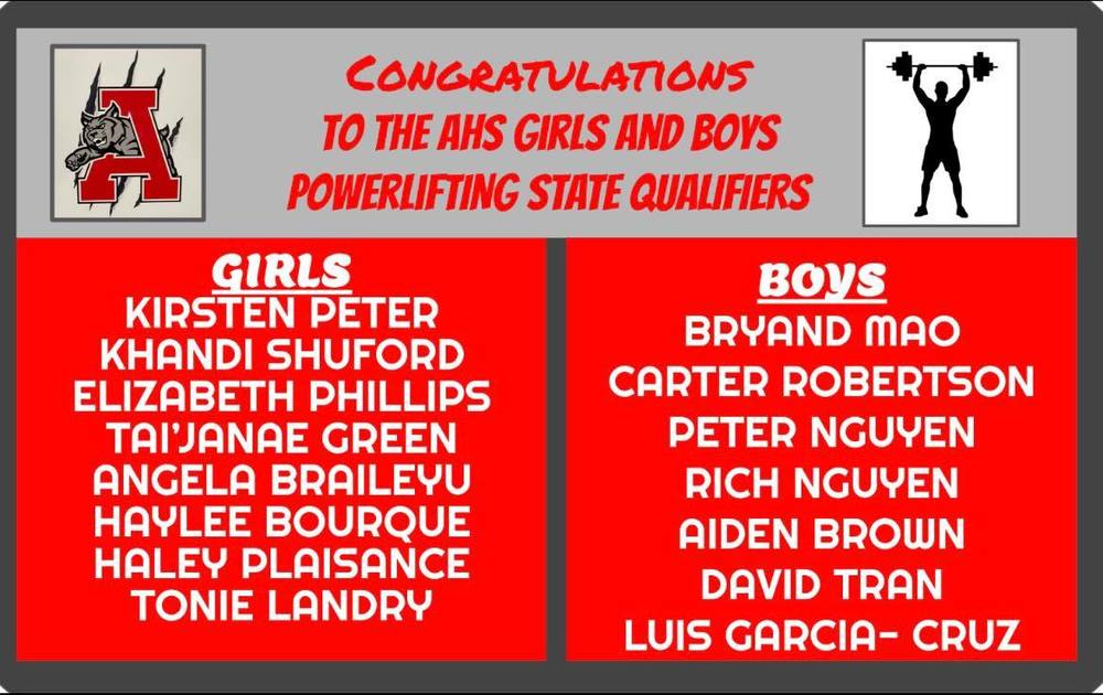 Powerlifters Headed to State