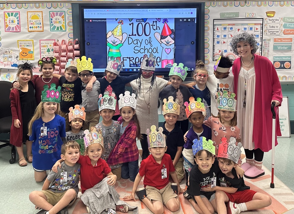 Happy 100th Day of School from Mrs. Flowers' class!