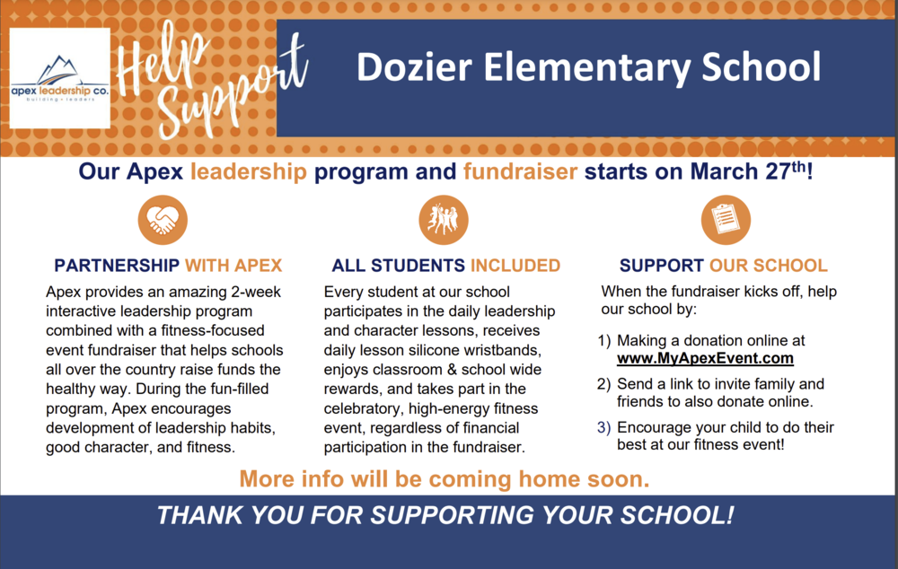 APEX Fundraiser Flyer