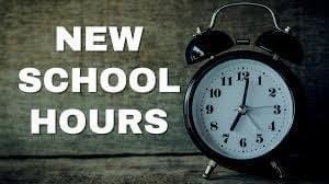School hours have changed for the 2023-2024 school year!  If you missed our previous post, virtual orientation, or school handbook with new hours, please be advised that school begins at 8:00 am and ends at 3:10 pm.