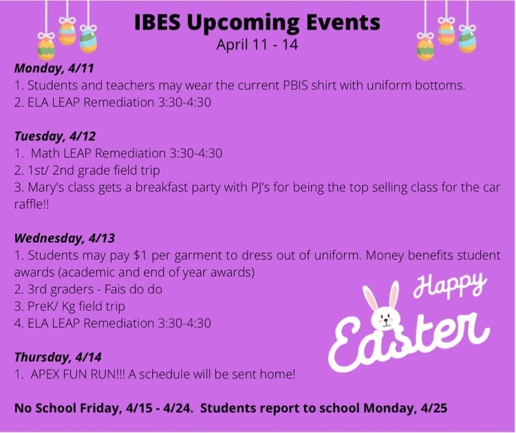 upcoming events 4/11-4/14